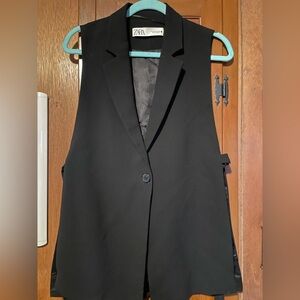 Zara Black Blazer Vest